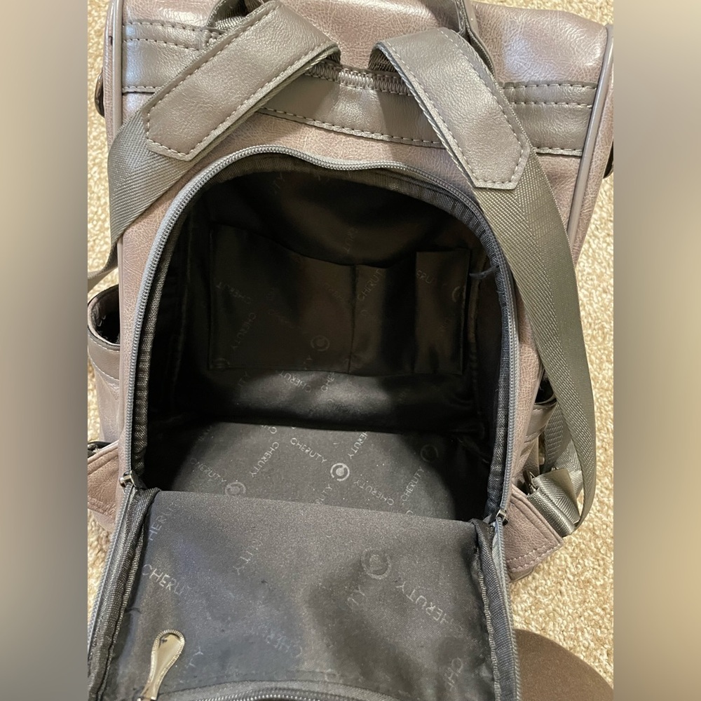 Gray Backpack Purse - Picture 3 of 5